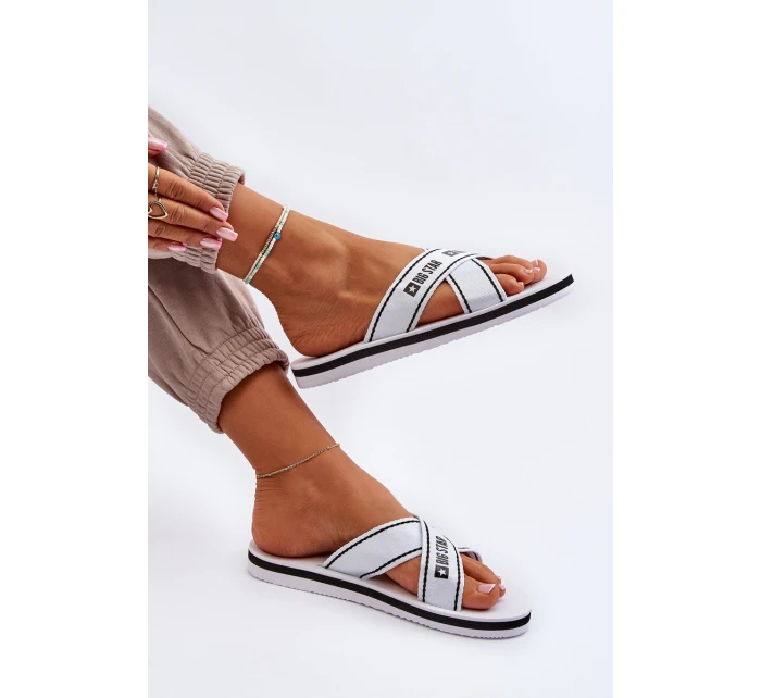 Dámské žabky na pěnové podrážce Big Star NN274A509 Bílé