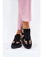 Dámské Tenisky S Vzorem Na Platformě Černé model 21689453 - Boto Dámské Tenisky S Vzorem Na Platformě Černé model 21689453 - Boto