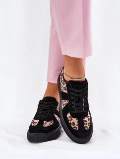 Dámské Tenisky S Vzorem Na Platformě Černé model 21689453 - Boto