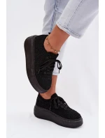 Dámské tenisky na platformě Černé model 21937761 - Boto Dámské tenisky na platformě Černé model 21937761 - Boto