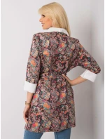 Dámský kabát DHJ PL 6022A.26X černý a červený