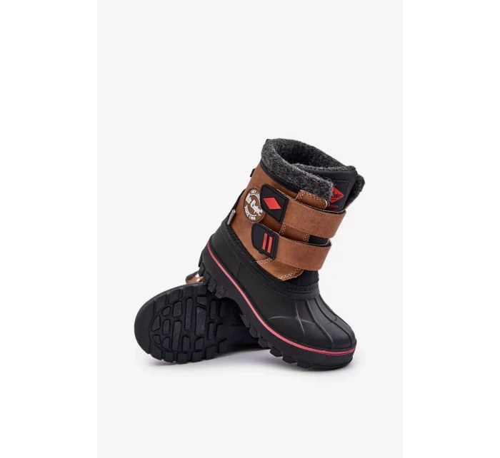 Dětské sněhule na suchý zip Lee Cooper Camel