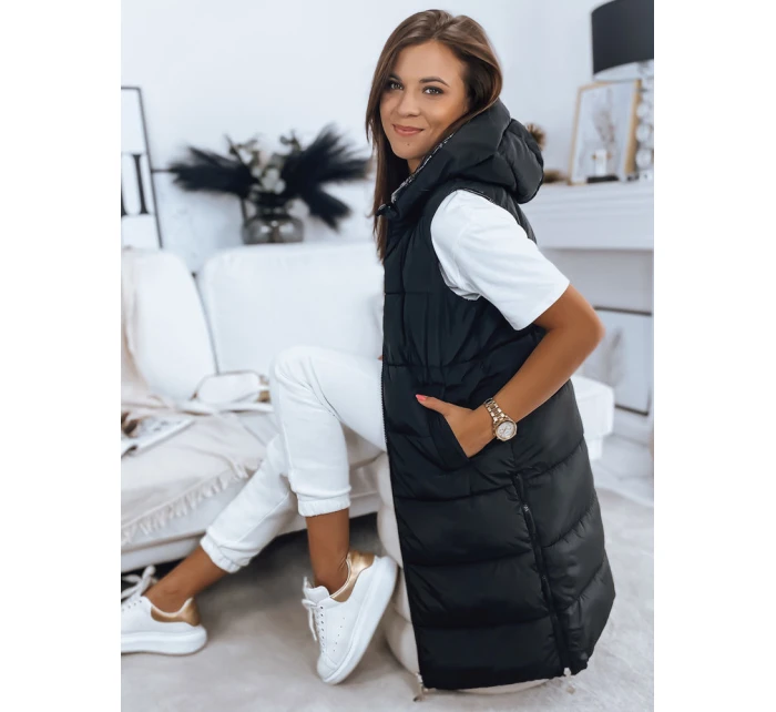Dámská prošívaná oboustranná vesta MARIET černá FashionStreet TY3157