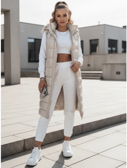 Dámská prošívaná vesta bílá Dstreet model 21994761 - FashionStreet Dámská prošívaná vesta bílá Dstreet model 21994761 - FashionStreet