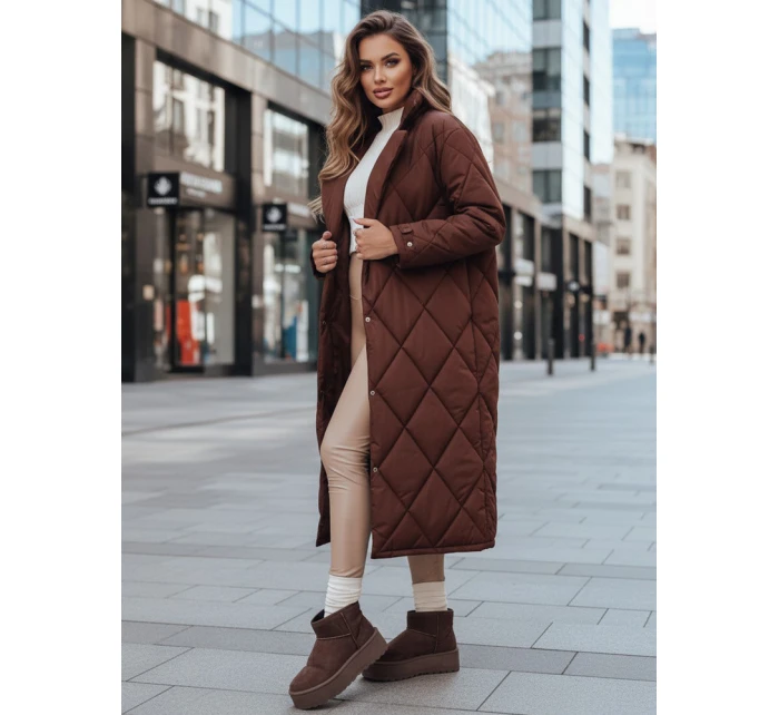 Dámská prošívaná hnědá bunda WARMISSA FashionStreet TY4917z