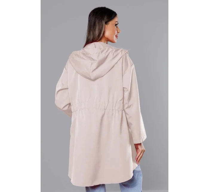 Světle béžový tenký asymetrický dámský přehoz přes oblečení (B8117-46) Světle béžový tenký asymetrický dámský přehoz přes oblečení (B8117-46)