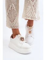 Dámské kožené tenisky CheBello 4411 bílé