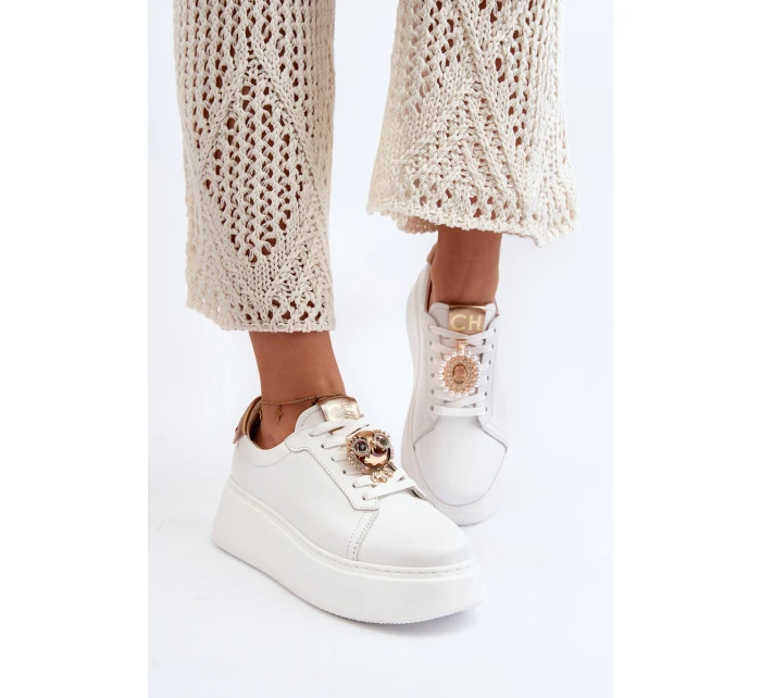 Dámské kožené tenisky CheBello 4411 bílé