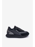 Kožené Pánské Tenisky Big Star OO174297 Hi-Poly System Černé Kožené Pánské Tenisky Big Star OO174297 Hi-Poly System Černé