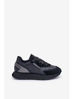 Kožené Pánské Tenisky Big Star OO174297 Hi-Poly System Černé