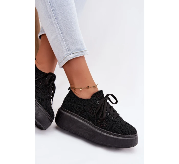 Dámské tenisky na platformě Černé model 21937761 - Boto Dámské tenisky na platformě Černé model 21937761 - Boto