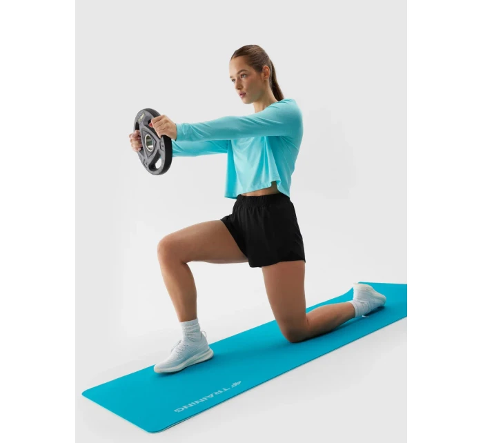 Dámské sportovní rychleschnoucí tričko s dlouhými rukávy loose 4F - modré