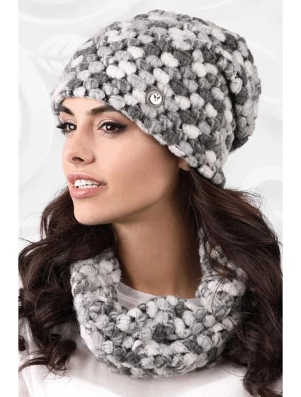 Dámská čepice model 163245 šedá - Kamea Dámská čepice model 163245 šedá - Kamea