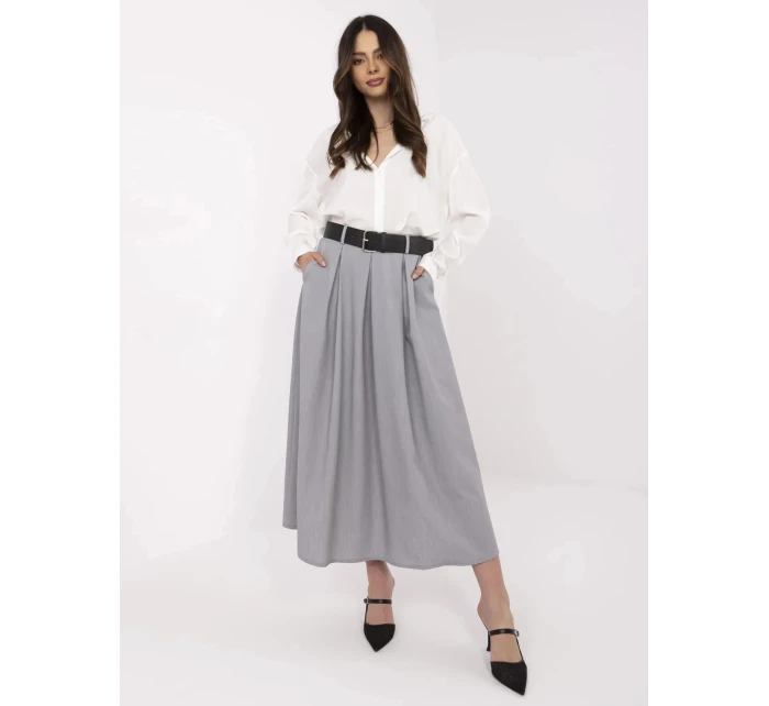 Dámská dlouhá sukně MI SD 88653.89 Šedá - FPrice