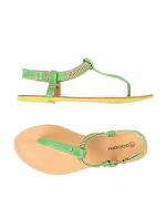 Luxusní  sandály dámské zelené bez podpatku