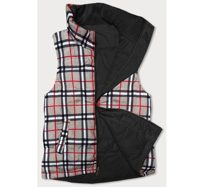 Oboustranná černá dámská vesta (2383)