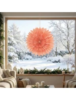 DEKORATIVNÍ ZÁVĚSNÁ PAPÍROVÁ HVĚZDA 3D 50CM RŮŽOVÁ