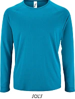 SOL'S Sporty LSL Men Pánské sportovní tričko s dlouhým rukávem 25.2071 aqua