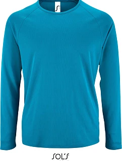 SOL'S Sporty LSL Men Pánské sportovní tričko s dlouhým rukávem 25.2071 aqua