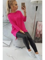 Mikina s potiskem kola fuchsiová