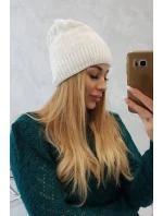 Fleecová čepice Anna model 18750149 bílá - K-Fashion Fleecová čepice Anna model 18750149 bílá - K-Fashion