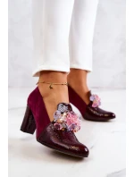 Semišové lodičky z kůže s model 21577735 - Boto