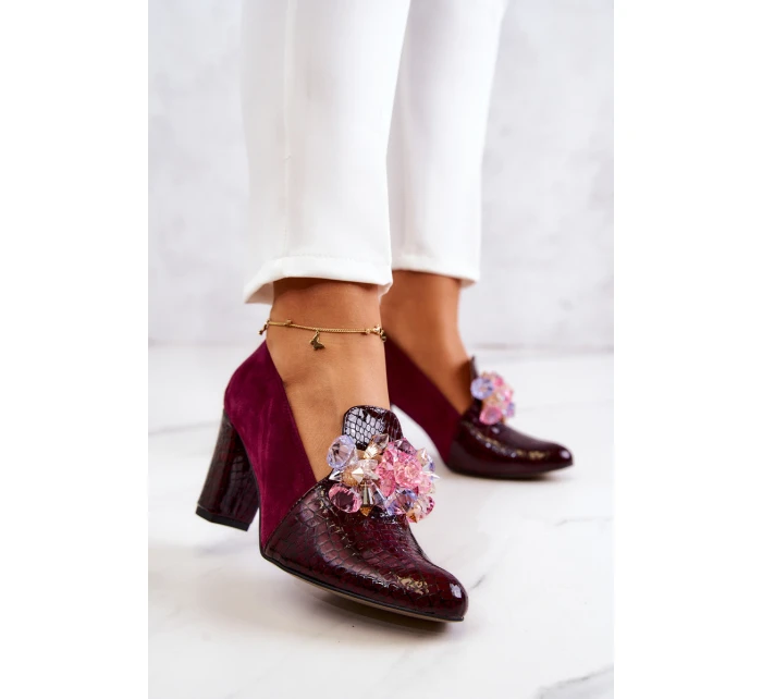 Semišové lodičky z kůže s model 21577735 - Boto