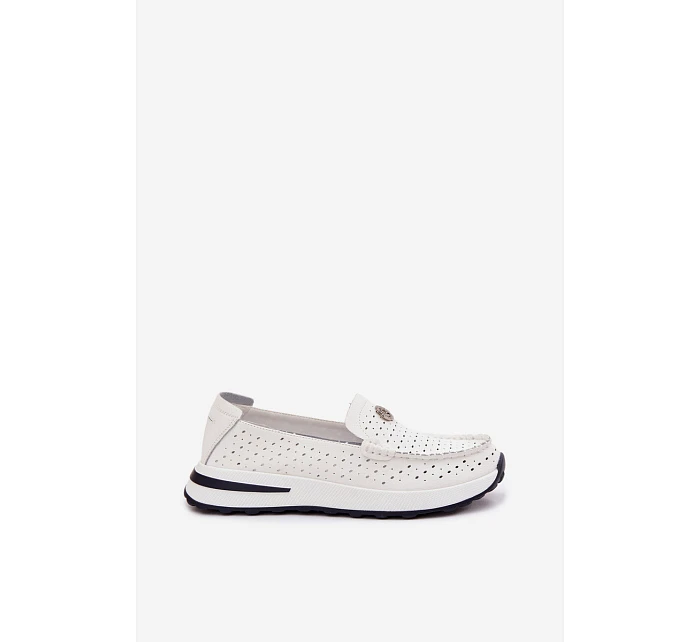 Dámské prodyšné mokasíny z přírodní kůže Kemela