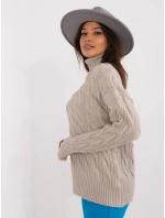 Sweter AT SW model 20459131 jasny szary - FPrice Sweter AT SW model 20459131 jasny szary - FPrice