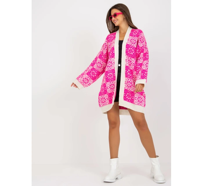 Dámský svetr LC SW model 17655295 bílý a růžový - FPrice