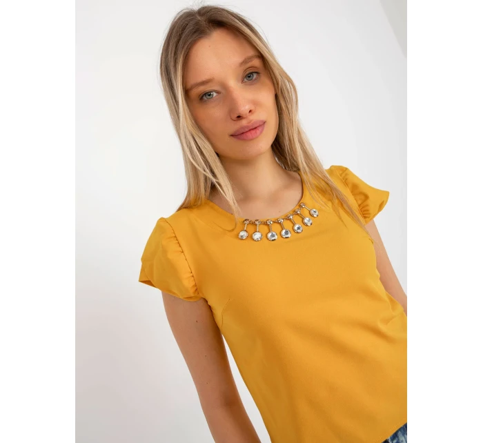 Dámská halenka LK BZ model 18309937 tmavě žlutá - FPrice