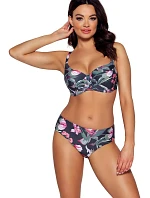 Dámská plavková podprsenka SK-167 Tmavě modrá s květy - Ava