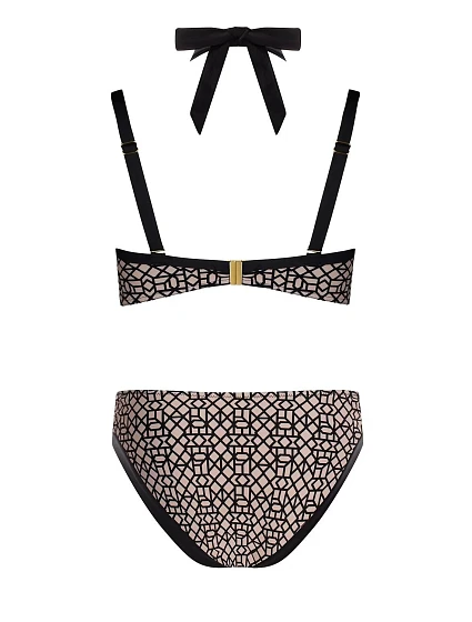 Dámské dvoudílné plavky Luxe 7 model 21127641 béžové se vzorem - Self