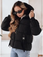 Dámská prošívaná zimní bunda s kapucí černá Dstreet model 21991192 - FashionStreet