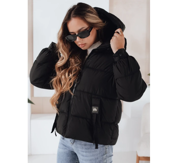 Dámská prošívaná zimní bunda s kapucí černá Dstreet model 21991192 - FashionStreet