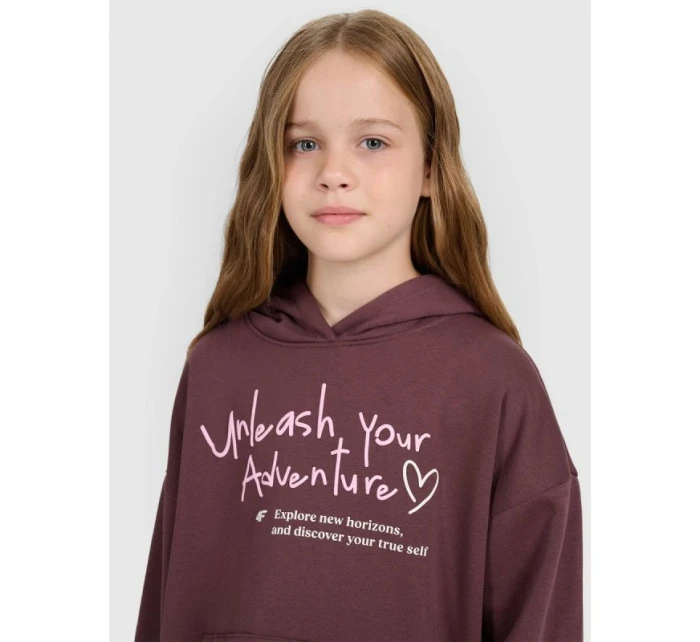 Dívčí mikina oversize s kapucí model 21815691 - 4F