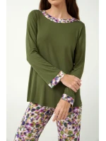Dámské pyžamo s květinami model 20515374 - Vamp