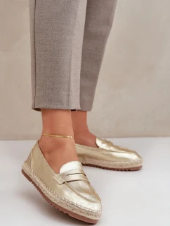 Dámské espadrilky s  na ploché podrážce zlaté model 21683655 - Boto