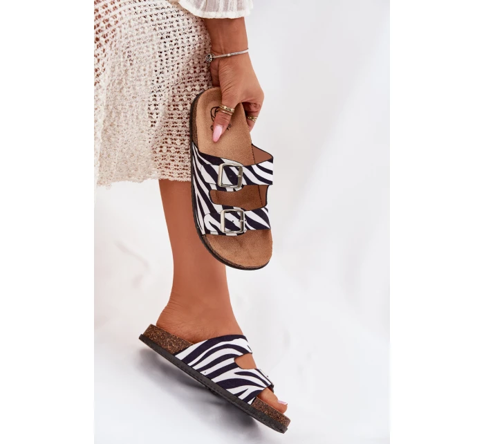 Dámské Pantofle S Přezkami Zebra Oliena Dámské Pantofle S Přezkami Zebra Oliena