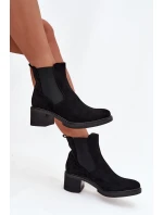 Dámské kotníkové boty na platformě černé Luvina