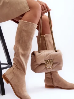 Dámské kozačky Béžová model 21789256 - Inello