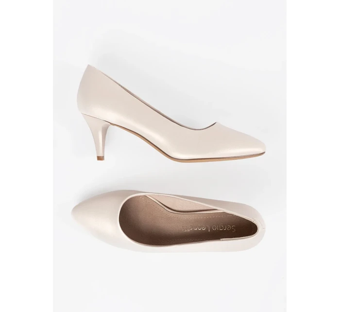 Zajímavé  lodičky Jasnobeżowy dámské na jehlovém podpatku