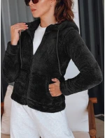 Dámská mikina s kapucí černá FashionStreet BY1556 Dámská mikina s kapucí černá FashionStreet BY1556