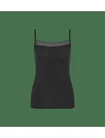 Feel of Modal Spaghetti Top - BLACK - TRIUMPH BLACK - TRIUMPH Feel of Modal Spaghetti Top - BLACK - TRIUMPH BLACK - TRIUMPH