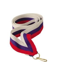 Stuha 11 mm - bílá, modrá a červená