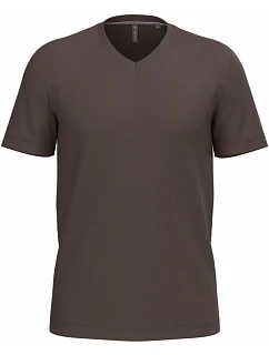 K 357 Pánské tričko s výstřihem do V model 22507605 chocolate - Kariban