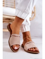 Semišové pantofle Lewski Boty model 21575682 Béžová - Boto