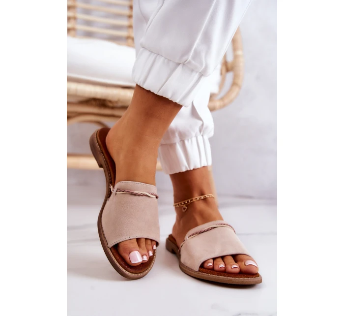 Semišové pantofle Lewski Boty model 21575682 Béžová - Boto