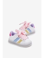 Sportovní boty dětské sneakers s svítící podrážkou bílo-růžové Arielle Sportovní boty dětské sneakers s svítící podrážkou bílo-růžové Arielle