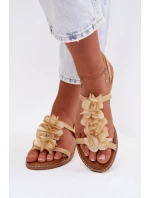 Dámské sandály Ploché s Ozdobnými Zlaté model 21961016 - Boto